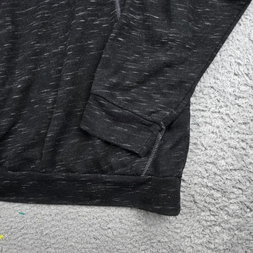 Adidas Hoodie Mens Large Black Heathered Space Dye‎ Pullover GK8910